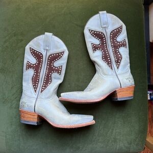 Frye Daisy Duke Vintage Cowboy Boots, Sz 6, EUC